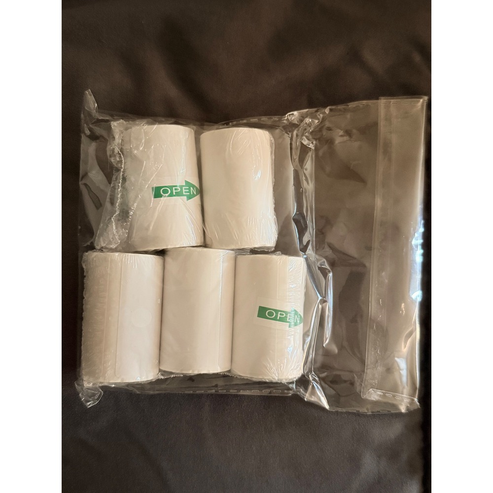 5 Rolls of 50mm x 30mm White Thermal Printer Labels